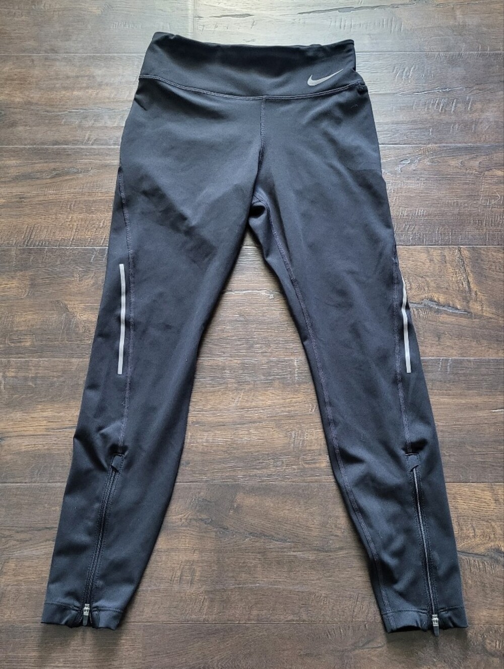 Nike Fast Women Dri-FIT Mid-Rise 7/8 Running Tights Leggings Small Black Ankle